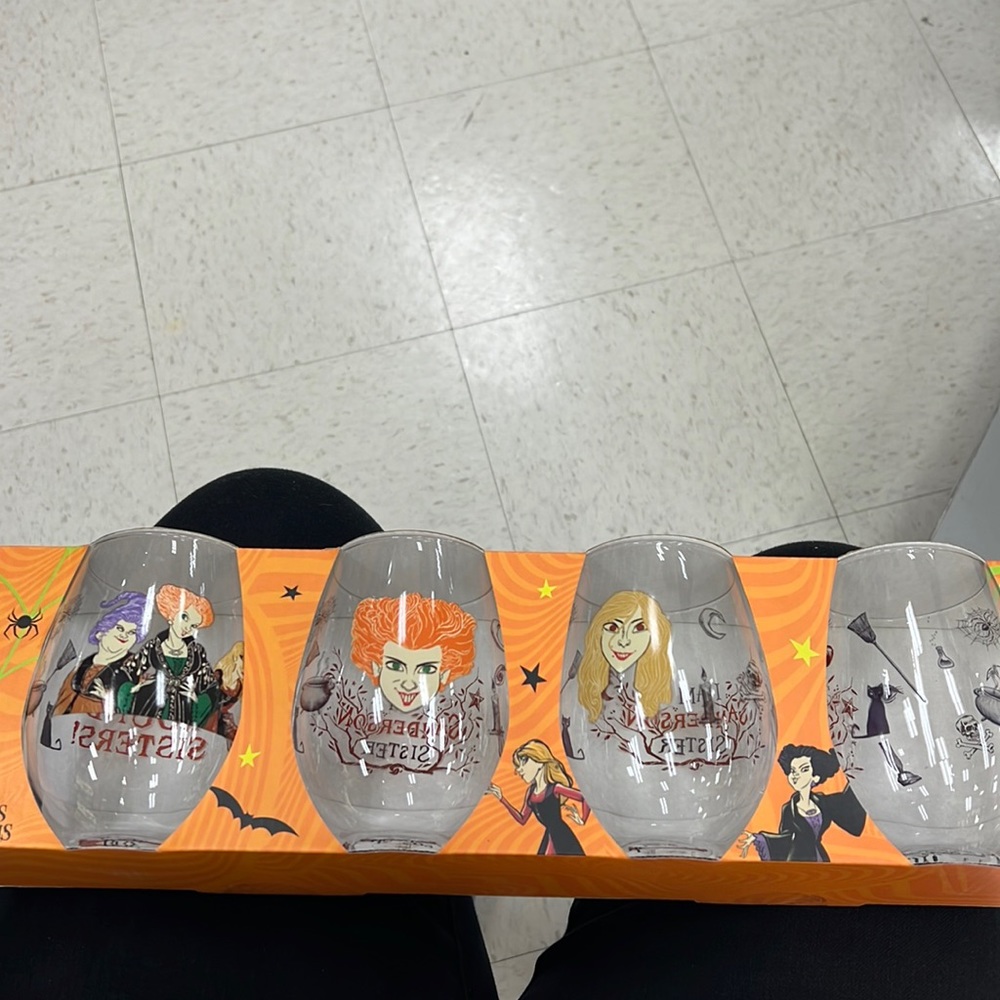Disney Hocus Pocus Stemless Glasses set of 4